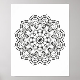 Hinduismus Buddhismus Stern Mandala Poster
