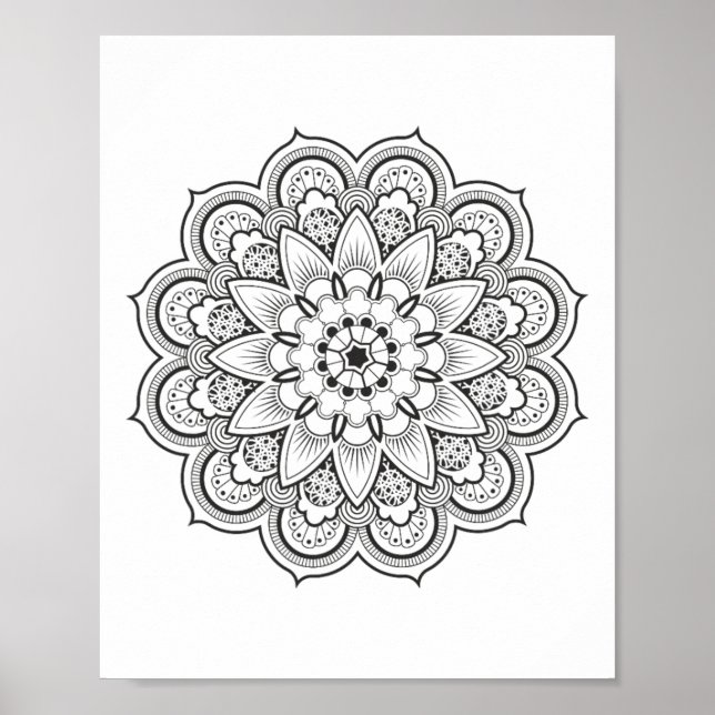 Hinduismus Buddhismus Stern Mandala Poster (Vorne)