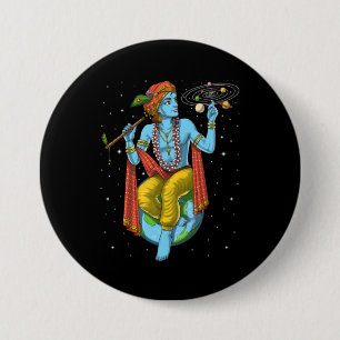 Hinduismus Lord Krishna Button