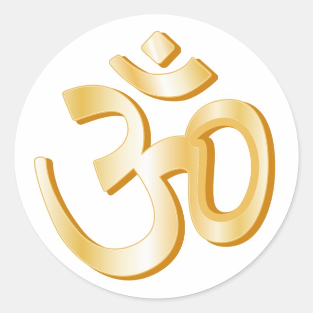 Hinduismus Om Symbol Runder Aufkleber (Vorderseite)