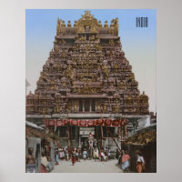 Hinduist Temple in Madurai, Indien (1890)