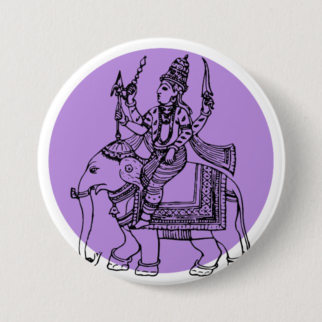 hinduistischer Gott Button (Vorderseite)