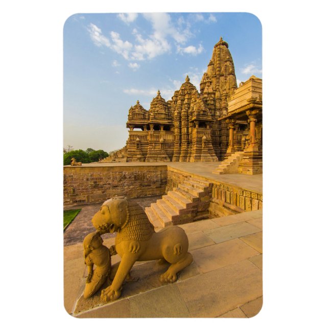 Hindutempel in Khajuraho Magnet (Vertikal)