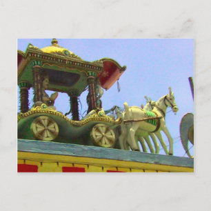 Hindutempel, Pferd- und Kutschendekoration Postkarte