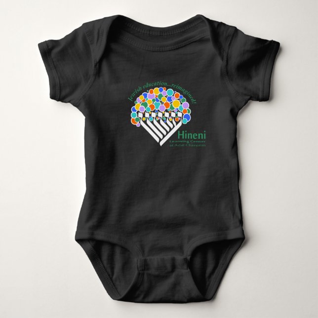 Hineni Learning Center Babys Babysuit - Schwarz Baby Strampler (Vorderseite)
