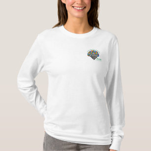 Hineni Learning Center Damen Langarm Weiß T-Shirt