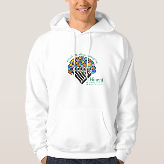 Hineni Learning Center Herren Hoodie - Weiß (Vorderseite)