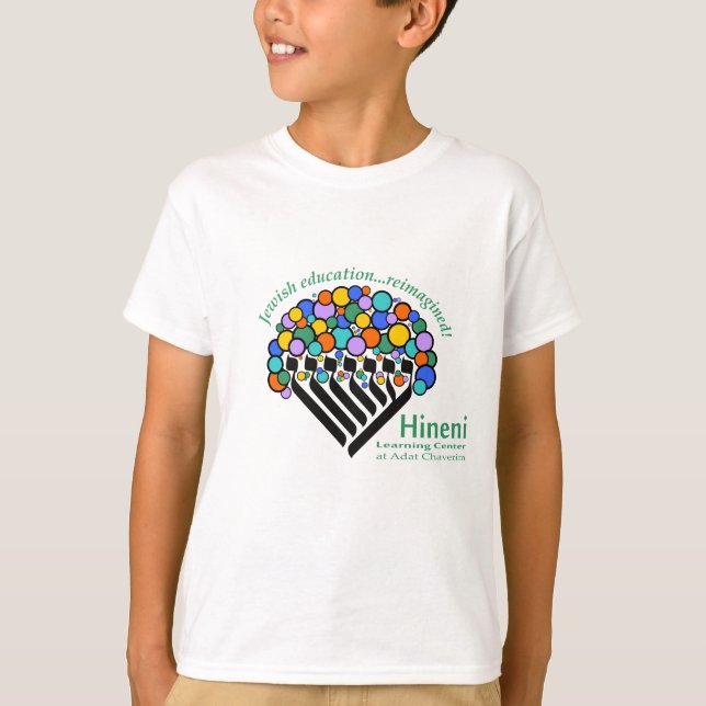 Hineni Learning Center Kinder-T-Shirt - Weiß T-Shirt (Vorderseite)