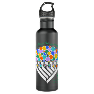 Hineni Learning Center Water Bottle - Matte Black Edelstahlflasche
