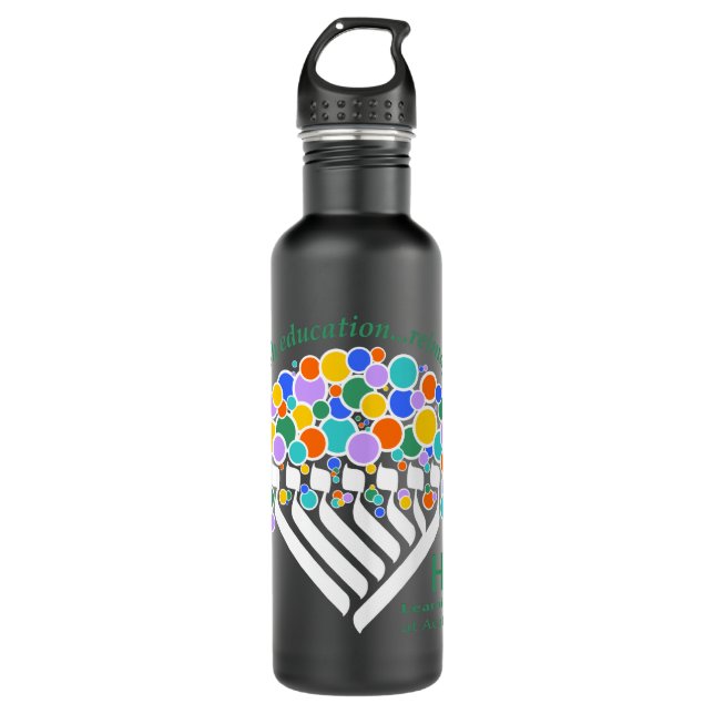 Hineni Learning Center Water Bottle - Matte Black Edelstahlflasche (Vorderseite)