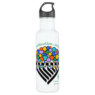 Hineni Learning Center Water Bottle - White Edelstahlflasche