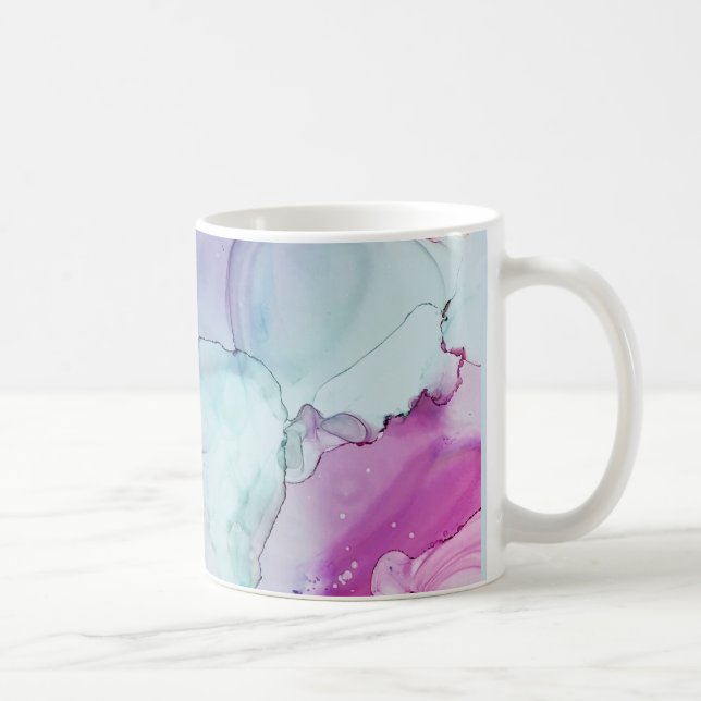 Hingabe - abstrakte Tinten-Kunst durch Karen Ruane Kaffeetasse (Rechts)