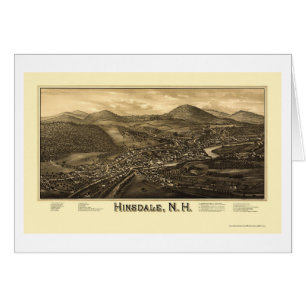Hinsdale, panoramische Karte NH - 1886