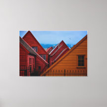 Hinter Bryggen in Bergen, Norwegen