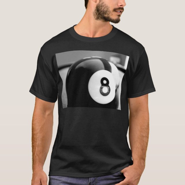 Hinter dem 8-Ball Ball acht T-Shirt (Vorderseite)