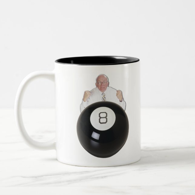 Hinter dem 8 Ball Zweifarbige Tasse (Links)