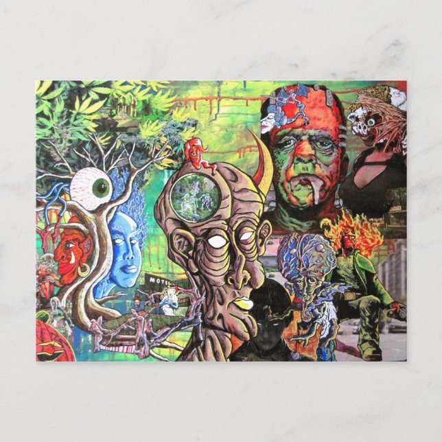 "HINTER DEM AUGE DES VERSTÄNDNISSES" POSTKARTE (Vorderseite)