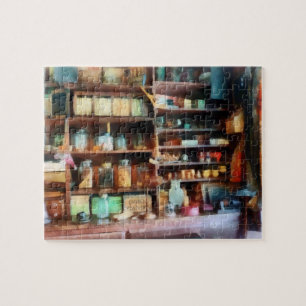 Hinter dem Zähler am Gemischtwarenladen Puzzle