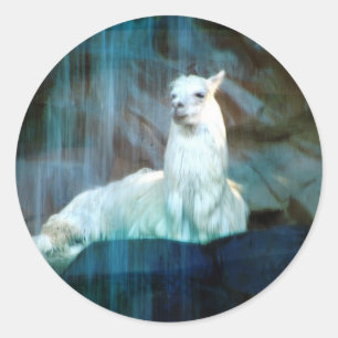 Hinter den Fällen Runder Aufkleber