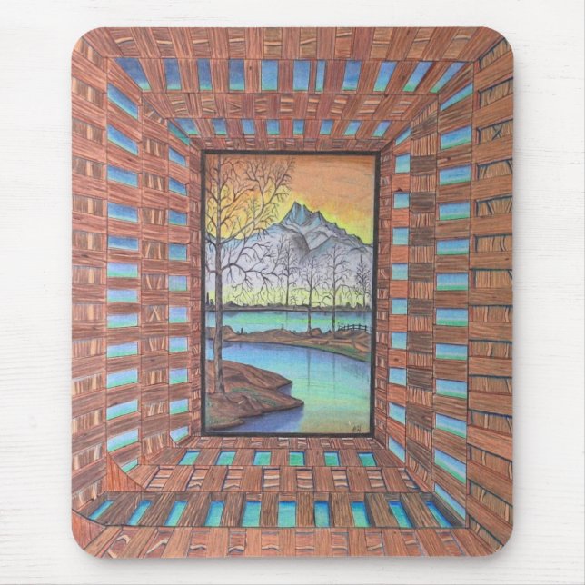 Hinter den Holzarbeiten Mousepad (Vorne)