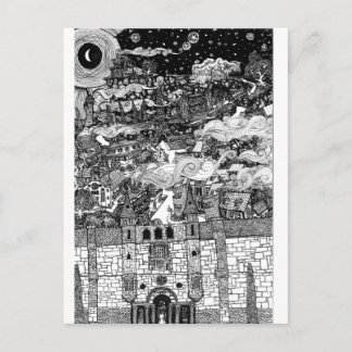 Hinter den Wänden schlüpfen sie Postkarte