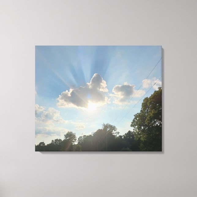 Hinter den Wolken drucken Leinwanddruck (Vorderseite)