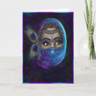 Hinter der Schleier-Grußkarte Karte