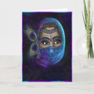 Hinter der Schleier-Grußkarte Karte