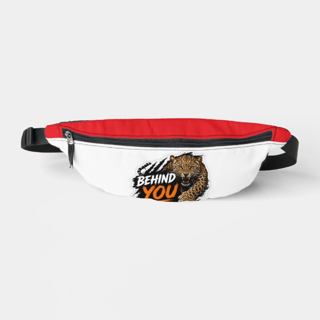 Hinter dir Leopard  Bauchtasche (Vorderseite)