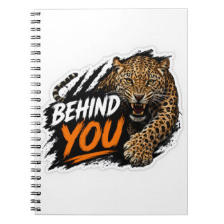 Hinter dir Leopard Notizblock