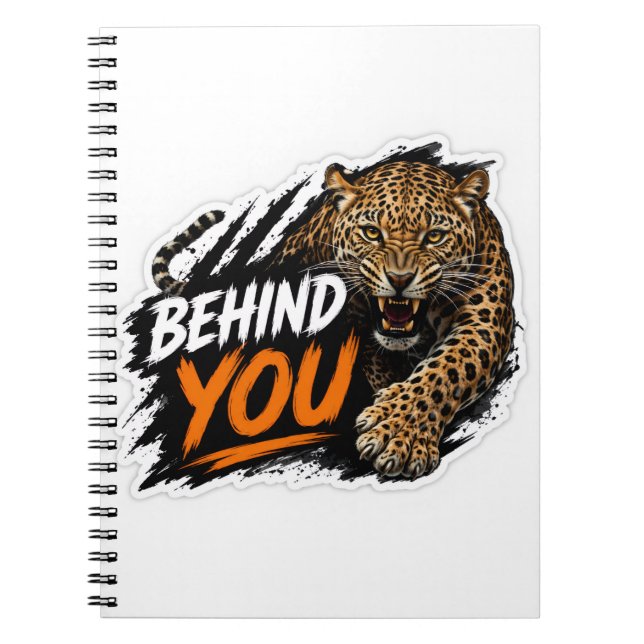 Hinter dir Leopard Notizblock (Vorderseite)