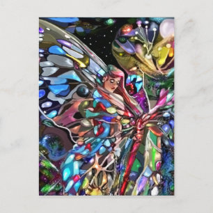 Hinter einem Schmetterling Postkarte