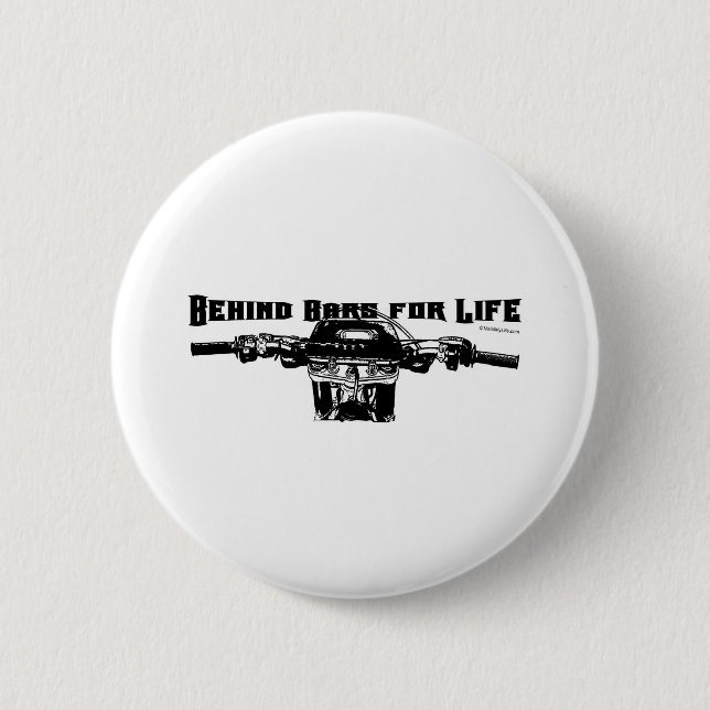 Hinter Gittern für das Leben - Motocross Button (Vorderseite)
