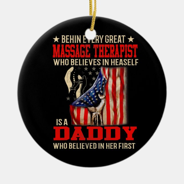 Hinter großen Massage Therapist, der glaubt Keramik Ornament (Vorne)