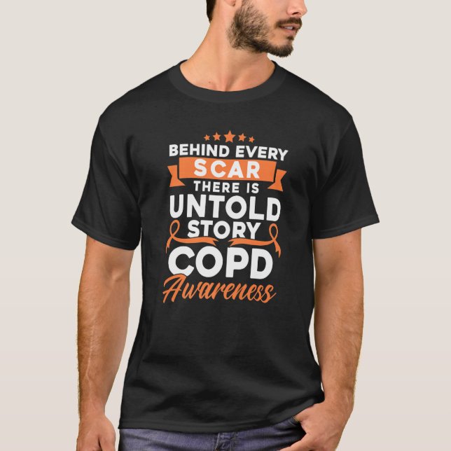 Hinter jedem Auto-COPD-Bewusstsein 1 T-Shirt (Vorderseite)