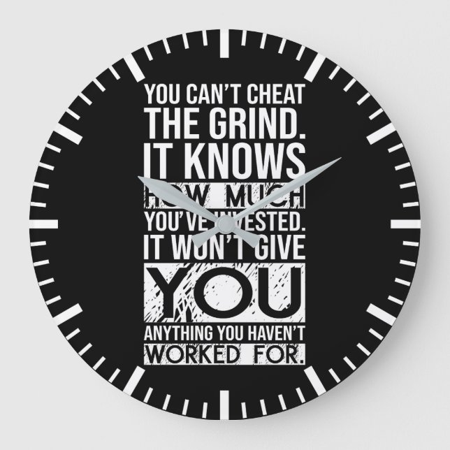 Hinter jedem erfolgreichen Mann steht die Ehefrau, Große Wanduhr (Vorderseite)