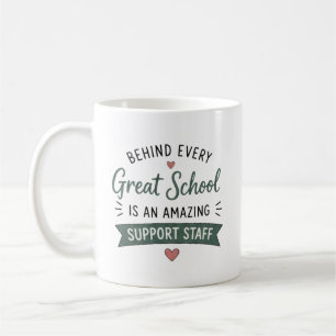 Hinter jedem großartigen Schul-Support-Team-Gesche Kaffeetasse