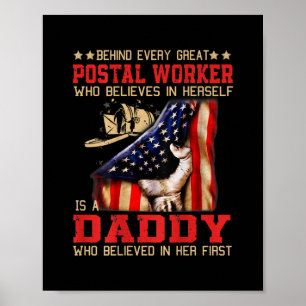 Hinter jedem großen POSTAL-ARBEITER, der ein DADDY Poster