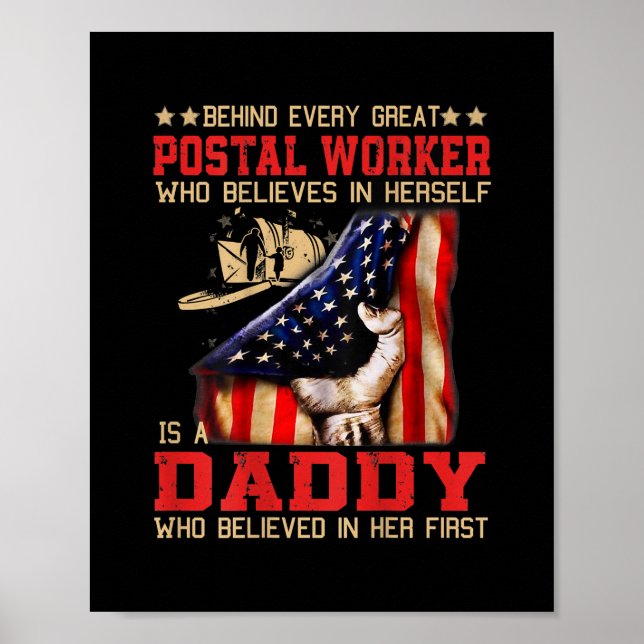 Hinter jedem großen POSTAL-ARBEITER, der ein DADDY Poster (Vorne)