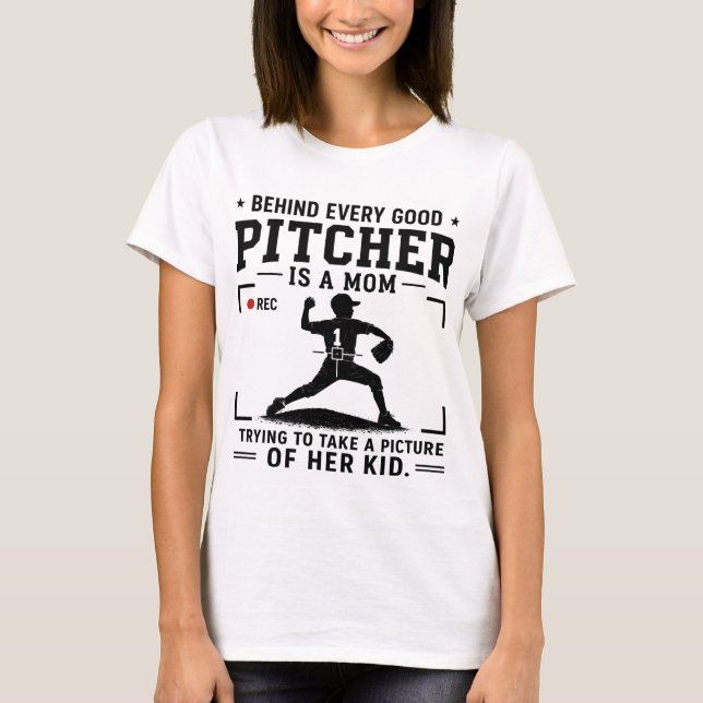 Hinter jedem guten Werfer steht eine Mutter T-Shirt (Vorderseite)