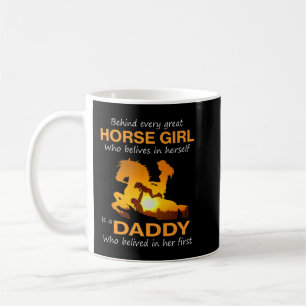 Hinter jedem Pferd, das an sich selbst glaubt, ste Kaffeetasse