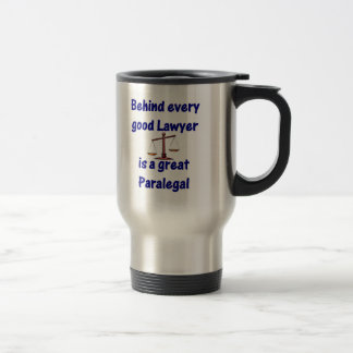 Hinter jedem Rechtsanwalt - Rechtsassistent-Tasse Reisebecher