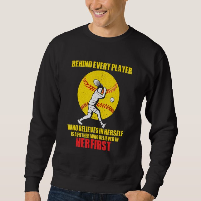 Hinter jedem Spieler steht ein Vater-Software-Vate Sweatshirt (Vorderseite)