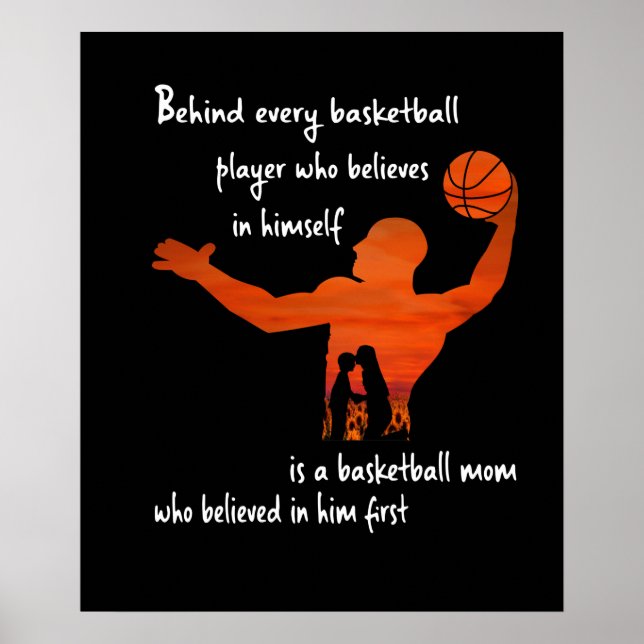 Hinter jeder Basketball-Mama, die glaubte Poster (Vorne)