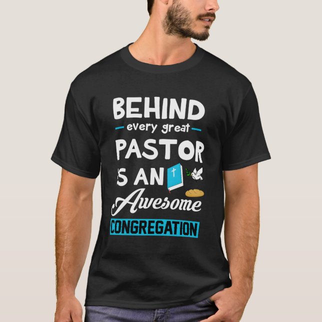Hinter jeder großen Pastor steht ein Phantastische T-Shirt (Vorderseite)