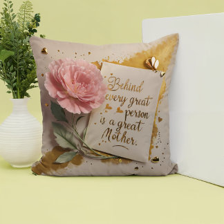 Hinter jeder großen Person steht ein großes Throw  Kissen