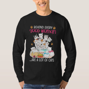 Hinter jeder guten Frau stehen eine Menge Katzen M T-Shirt