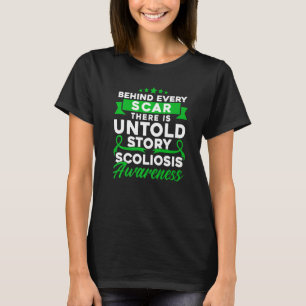 Hinter jeder Narbe Skoliose-Bewusstsein T-Shirt
