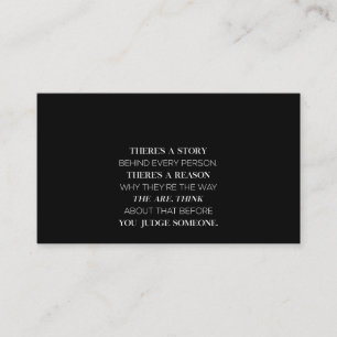 hinter jeder Person gibt es eine Geschichte Visitenkarte