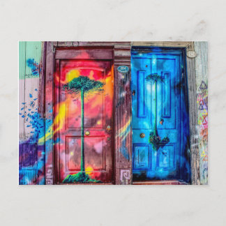 Hinter Zaubertüren (Valparaiso, Chile) Postkarte